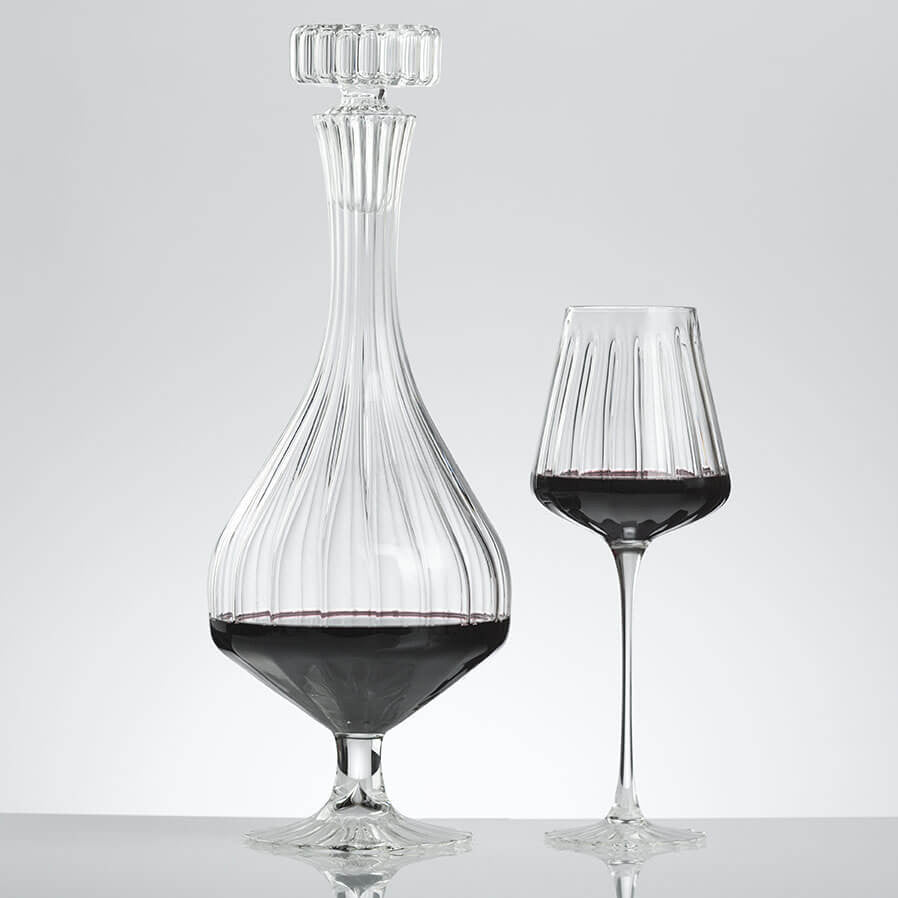 Wine & Spirits Collection by Gabriela Seres – hand-blown borosilicate glass decanters, carafes, and glasses for wine and whiskey.
