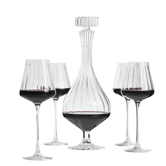 Decantor ELYSEE și pahar de vin roșu ELYSEE (set de 4)