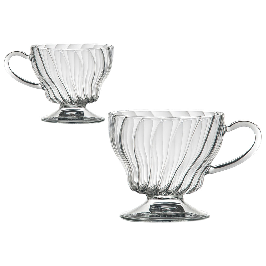 ARABESQUE WIDE ceașcă transparentă (set de 2)