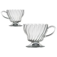 ARABESQUE WIDE ceașcă transparentă (set de 2)