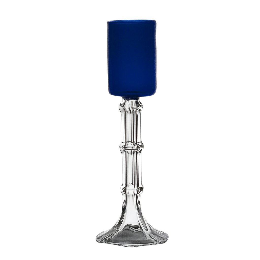 Bamboo BLUE Candleholder